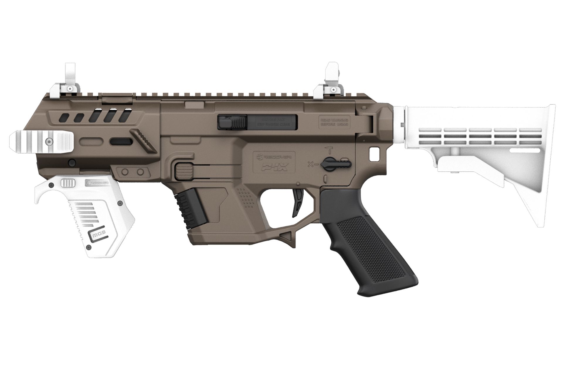 Tan Recover Tactical P-IX Without MAG 9, Thumb Rest and Stock